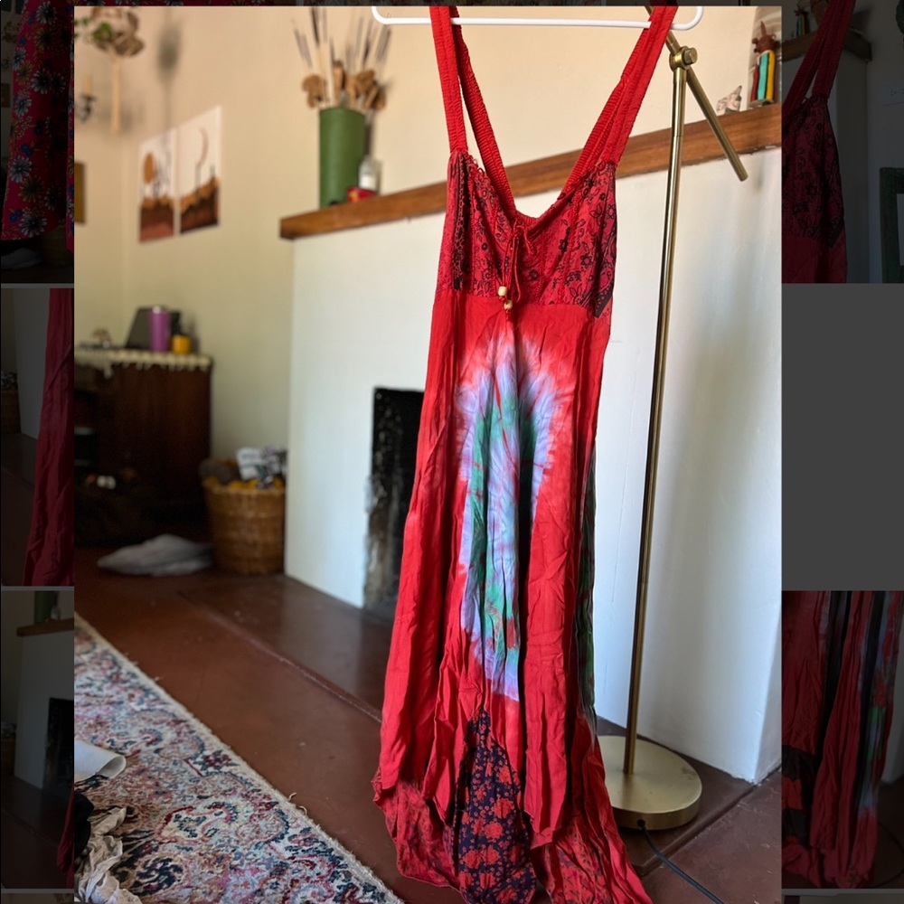 Tie dye hippie dress